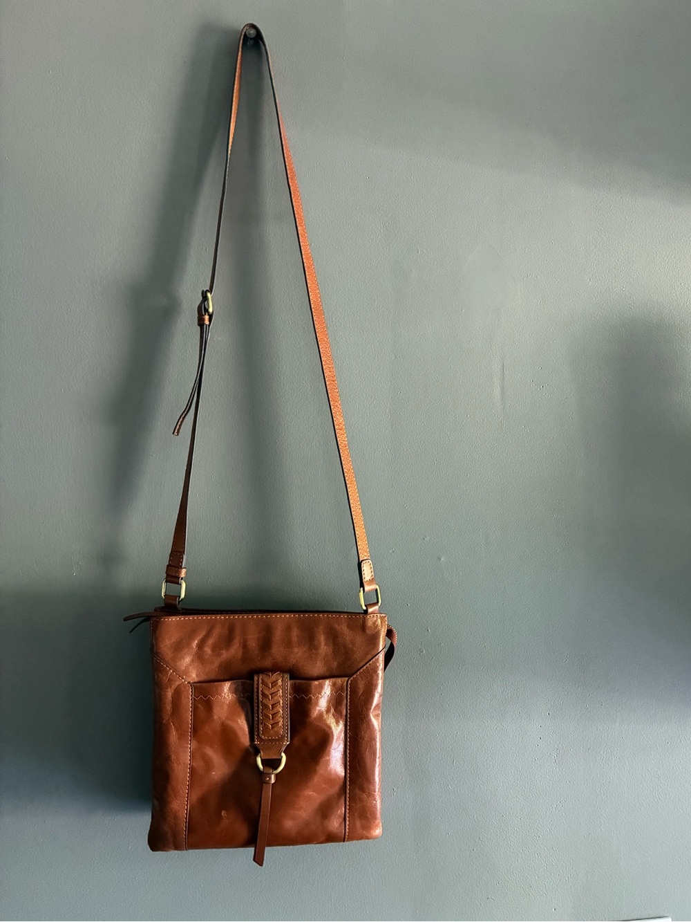 Lodis Brown  Leather  Multi Compartment Crossbody Bag